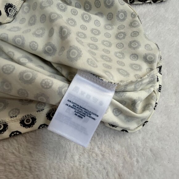 Lands' End Womens Floral Long Sleeve Turtleneck Top Medium 10-12 Stretch New - Picture 4 of 7